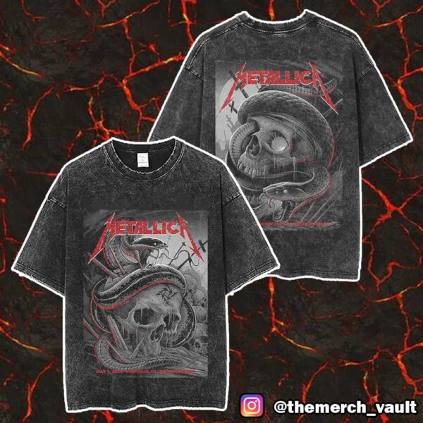 Full Shows Metallica M72 Nashville May 1-3 2025 Event Poster Artwork By Maxxer242 At Nissan Stadium No Repeat Weekend North America Tour Unisex Washed T-Shirt