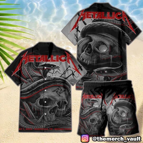 Full Shows Metallica M72 Nashville May 1-3 2025 Event Poster Artwork By Maxxer242 At Nissan Stadium No Repeat Weekend North American Tour Summer Hawaiian Shirt