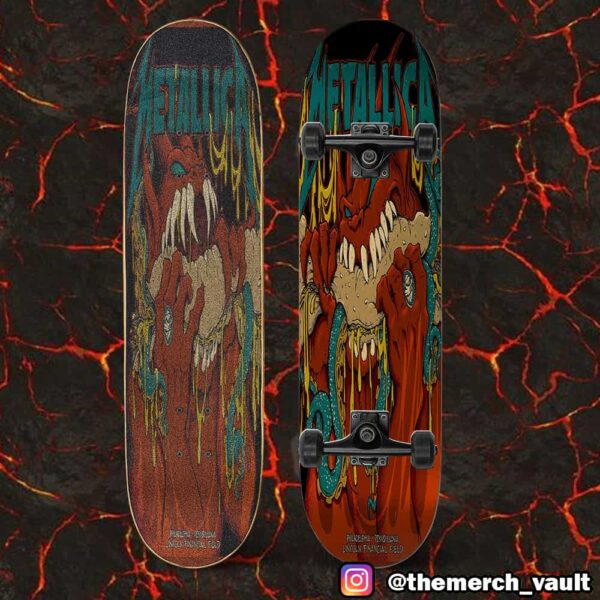 Full Shows Metallica M72 Philly North American Tour May 23-25 2025 At Philadelphia Pennsylvania Lincoln Financial Field Artwork By Tony Squindo Skateboard Event Skatedeck