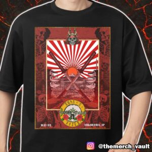 Guns N’ Roses 2025 Tour At Yokohama Japan May 5 2025 Poster Event By Ramiro Samurai Artwork Style Merch Unisex T-Shirt