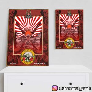 Guns N’ Roses 2025 Tour At Yokohama Japan May 5 2025 Poster Event By Ramiro Samurai Artwork Style Poster Canvas