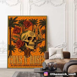 Guns N’ Roses Event Poster Tour May 20th 2025 At Al Dana Amphitheatre Manama Bahrain Poster Canvas Home Decor