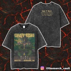 Guns N’ Roses Event Tour Poster May 13 2025 At Thunder Dome Muang Thong Thani Bangkok Thailand Artwork Design By hard.sk00l Unisex Washed T-Shirt