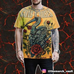 Guns N’ Roses Poster Event Tour May 27 2025 At Abu Dhabi UAE Etihad Arena All Over Print Graphic T-Shirt, Hoodie