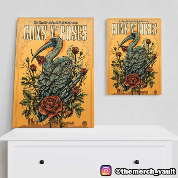 Guns N’ Roses Poster Event Tour May 27 2025 At Abu Dhabi UAE Etihad Arena Poster Canvas