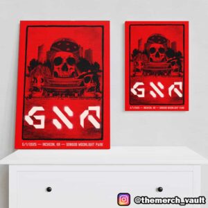 Guns N’ Roses Tour Poster May 1 2025 At Incheon Korea Songdo Central Park Because What You Want And What You Get Are Two Completely Different Things Tour Poster Canvas