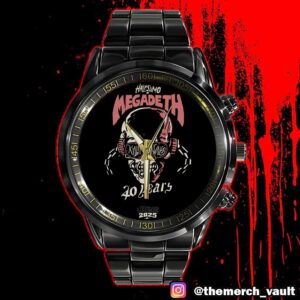 Half Sumo x Megadeth June 12 2025 Celebrate 40 Years Of Killing Is My Business And Business Is Good Time Teller Black Stainless Steel Watch