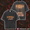 Def Leppard Pyromania Summer Tour 2025 Logo And Pyromania Style Illustration With Tour Dates Merch Unisex Two Sided Washed T-Shirt