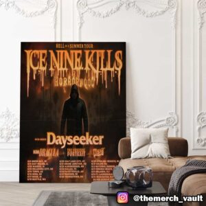 Ice Nine Kills Hell Of A Summer Tour Horrowood With Dayseeker x Kim Dracula x The Funeral Potrait x Mest Tour Dates Poster 2025 Poster Canvas Home Decor