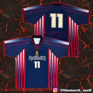 Iron Maiden Number 11 Run For Your Lives 2025 World Tour Football Jersey Shirt