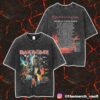 Iron Maiden Run For Your Lives Est 1975 World Tour 2025 Eddie In Budapest Arena Hungary 27-28 May 2025 Merch Unisex Two Sided Washed T-Shirt
