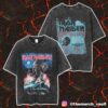 Iron Maiden Run For Your Lives 2025 World Tour Eddie Wants To Axe You A Question Artwork With Tour Dates Backprint Merch Unisex Two Sided Washed T-Shirt