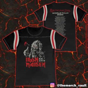 Iron Maiden Run For Your Lives Vintage Style 2025 World Tour Two Sides Merch Unisex T-Shirt
