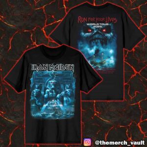 Iron Maiden Run For Your Lives World Tour 2025 Powerslave Mariner Eddie Artwork Unisex T-Shirt