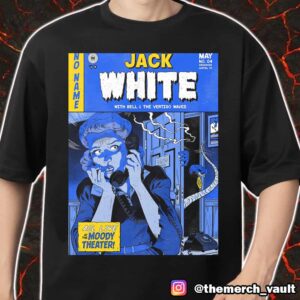 Jack White With Bell And The Vertigo Waves Night 1 Poster By Johnny Dombrowski For ACL Live At The Moody Theater May 4 2025 Austin TX Merch Unisex T-Shirt