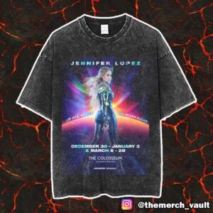 Jennifer Lopez Up All Night Live In Las Vegas December 30-January 3- March 6 And 28 At The Colosseum Caesars Palace Vintage Washed Unisex T-Shirt