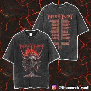 Kerry King The Skull Blast 2025 ITIN Tour Graphics North American Tour Dates Events Unisex Washed T-Shirt