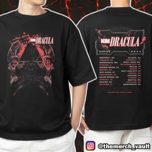 Kim Dracula US Spring Tour 2025 With Tour Dates Print On Back Unisex T-Shirt Merchandise