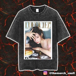 L’Officiel Korea Special Issue 2025 Summer Cover Is Aespa Giselle Official YK Edition Unisex Vintage Washed T-Shirt