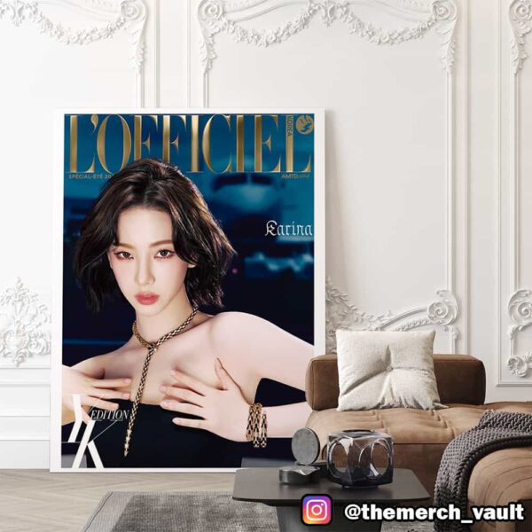L’Officiel Korea Special Issue 2025 Summer Cover Is Aespa Karina Official YK Edition Canvas Poster