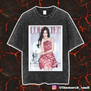L’Officiel Korea Special Issue 2025 Summer Cover Is Aespa Ningning Official YK Edition Unisex Vintage Washed T-Shirt