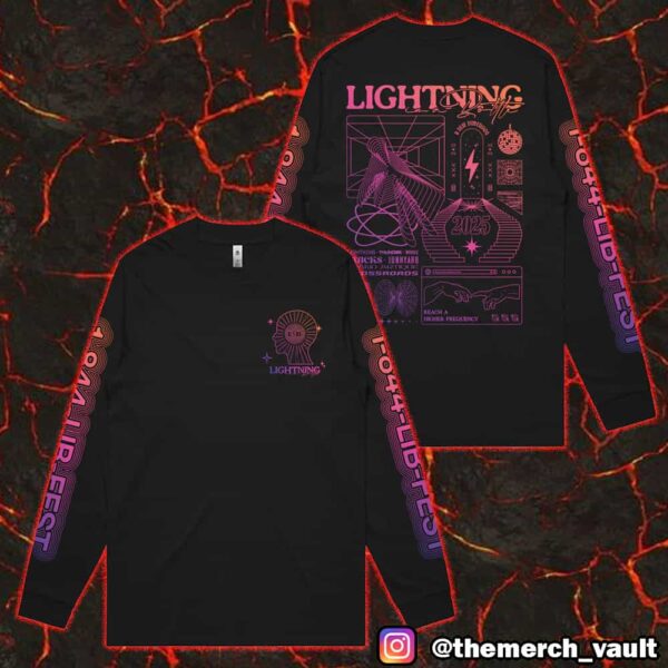 Lightning In A Bottle 2025 Black Gradient All Over Print Long Sleeve