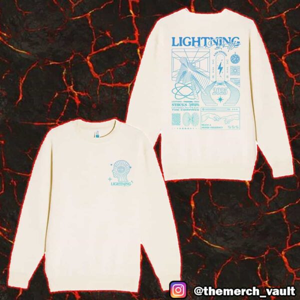 Lightning In A Bottle 2025 Cream Gradient All Over Print Crewneck Sweater