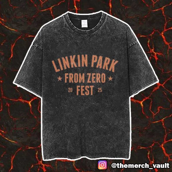 Linkin Park Austin Texas From Zero Fest 2025 Vintage Washed Unisex T-Shirt