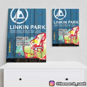 Linkin Park From Zero World Tour 2025 May 3 Baltimore At CFG Bank Arena Poster Art By Tim Conlon Poster Canvas