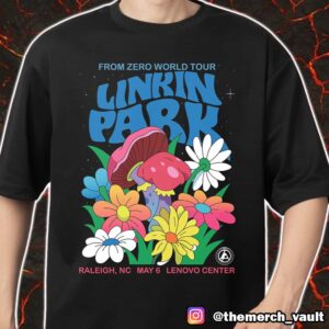 Linkin Park Raleigh Poster Art By Dabsmyla From Zero World Tour May 6 2025 At Lenovo Center Merch Unisex T-Shirt