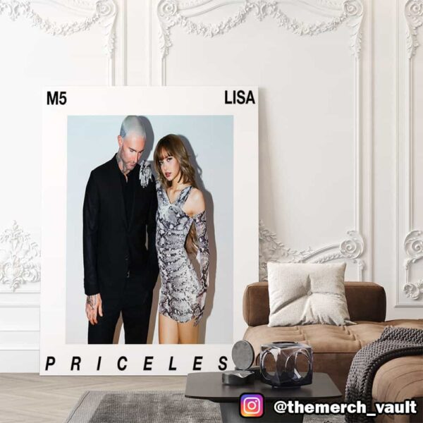 Lisa Blackpink And Maroon 5 Collab New Single Priceless Cover Canvas Poster