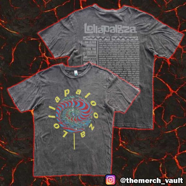 Lollapalooza Lollipop Lineup Tee Merch At Grant Park Chicago IL July 31-August 3 2025 Unisex Two Sides T-Shirt