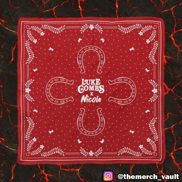 Luke Combs x Nicole Logo New Merch 2025 Bandana Jewelry Accessories For Shirt And Pants, Head Wraps
