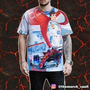 Making Our Way To Monaco GP 2025 Charles Lecler Cover Art By Valeria Favoccia All Over Print Graphic T-Shirt, Hoodie