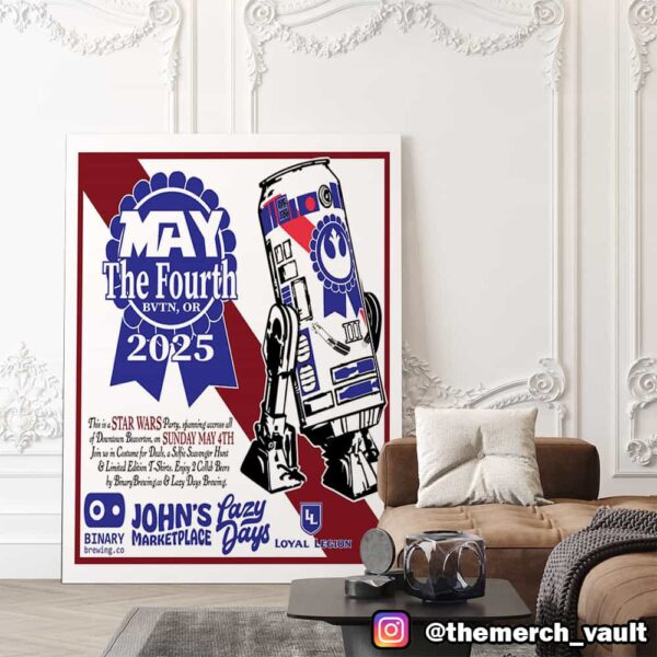 May The Fourth Be With You Star Wars Anniversary 2025 Loyal Legion Beer Hall Poster Event Canvas Poster