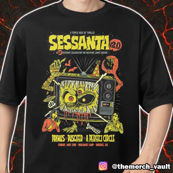Maynard James Keenan’s 61st Birthday Celebration Sessanta V2.0 Triple Thrills Concert At Walmart AMP Rogers AR May 2nd 2025 Event Tee Merch Unisex T-Shirt