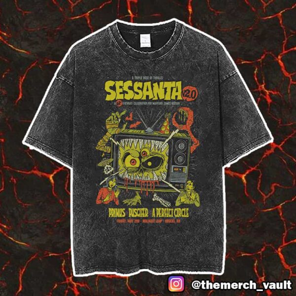 Maynard James Keenan’s 61st Birthday Celebration Sessanta V2.0 Triple Thrills Concert At Walmart AMP Rogers AR May 2nd 2025 Event Tee Unisex Vintage Washed T-Shirt