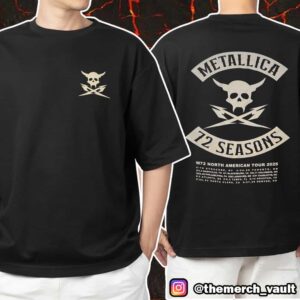 Metallica 72 Seasons Tour Dates M72 North American Tour 2025 Unisex T-Shirt Merchandise