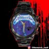 Metallica M72 Philly North American Tour 2025 Philadelphia Eagle Artwork By Brandon Heart 23-25 May 2025 At Lincoln Financial Field Time Teller Black Stainless Steel Watch