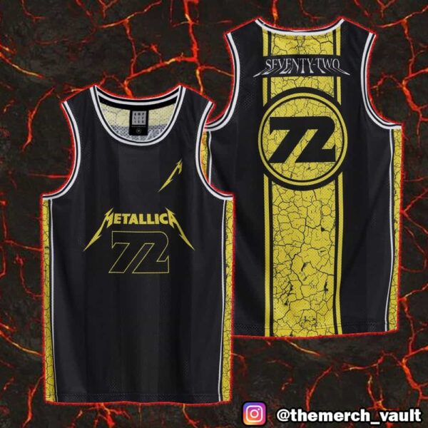 Metallica Amplified Collection Seventy Two B Ball M72 World Tour 2025 Basketball EMP Jersey Shirt