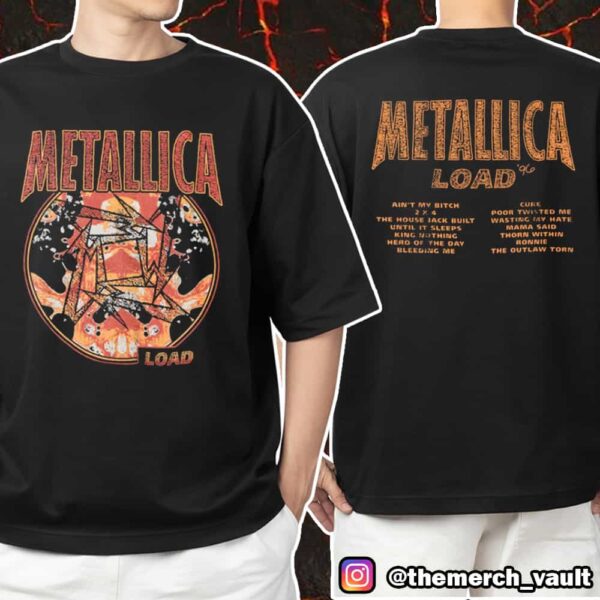 Metallica Load Vintage Tracklist Unisex T-Shirt Merchandise