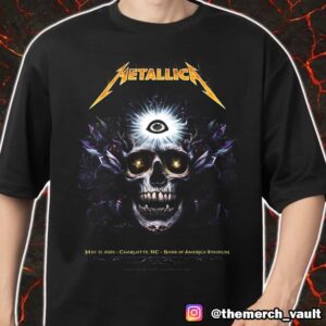 Metallica M72 Charlotte May 31 2025 North American Tour At Bank Of America Stadium Poster Event Artwork Design By NC Winters Merch Unisex T-Shirt