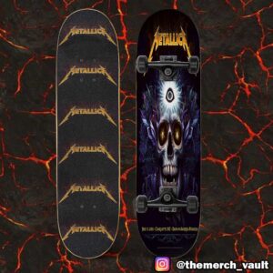 Metallica M72 Charlotte May 31 2025 North American Tour At Bank Of America Stadium Poster Event Artwork Design By NC Winters Skateboard Event Deck