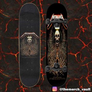 Metallica M72 Charlotte Pop Up Shop Poster Exclusive Limited By milestsang North American Tour 2025 At Bank Of America Stadium Skateboard Event Deck
