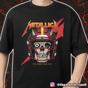 Metallica M72 Landover North American Tour May 28 2025 At Northwest Stadium Maryland Skull NFL Washington Commanders Poster Artwork Pop Up By Ian Williams Merch Unisex T-Shirt