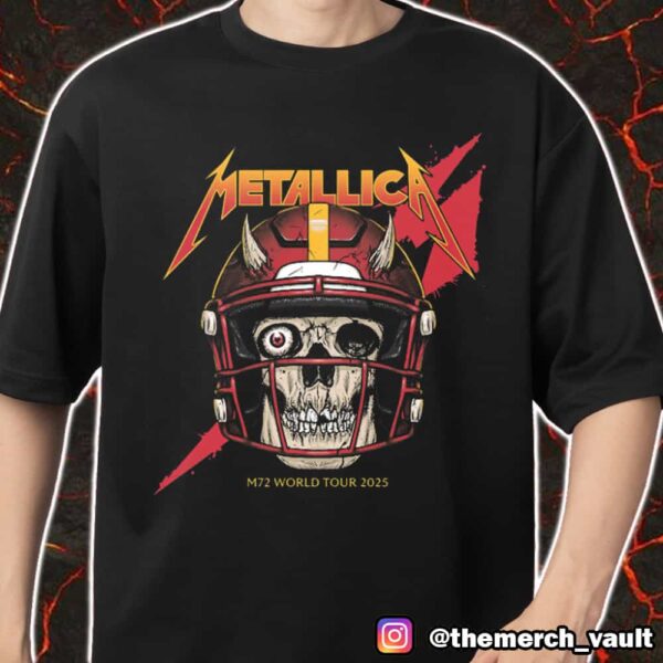 Metallica M72 Landover North American Tour May 28 2025 At Northwest Stadium Maryland Skull NFL Washington Commanders Poster Artwork Pop Up By Ian Williams Merch Unisex T-Shirt