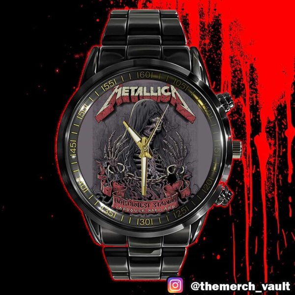 Metallica M72 Landover Poster Event Show Artwork By Cisco Rivera May 28 2025 At Northwest Stadium Landover Maryland Met On Tour Time Teller Black Stainless Steel Watch