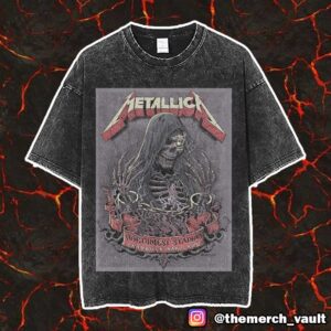 Metallica M72 Landover Poster Event Show Artwork By Cisco Rivera May 28 2025 At Northwest Stadium Landover Maryland Met On Tour Vintage Washed Unisex T-Shirt