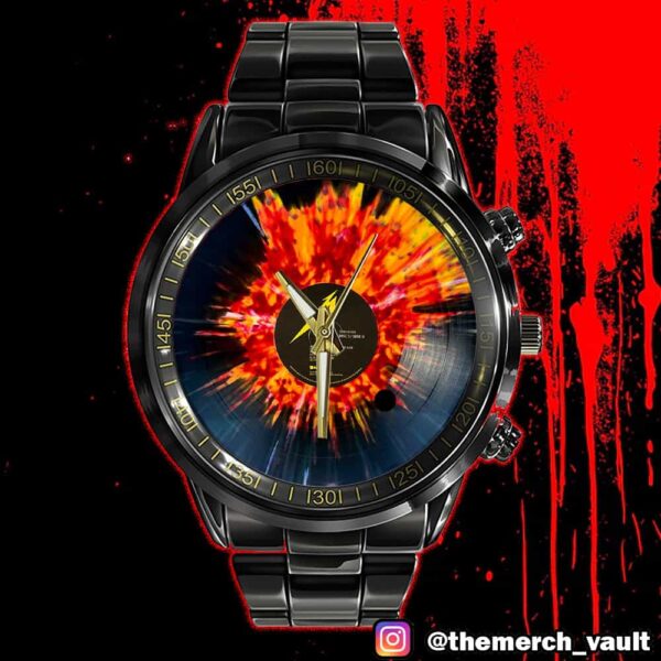 Metallica M72 Landover Splatter Vinyl 72 Seasons Pop Up Exclusive May 28 2025 Washington DC Northwest Stadium Time Teller Black Stainless Steel Watch