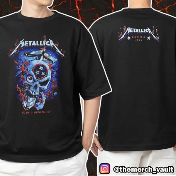 Metallica M72 Nashville Pop-Up Shop Event Tee By Landon Armstrong North American Tour 2025 Limited Edition Unisex T-Shirt Merchandise